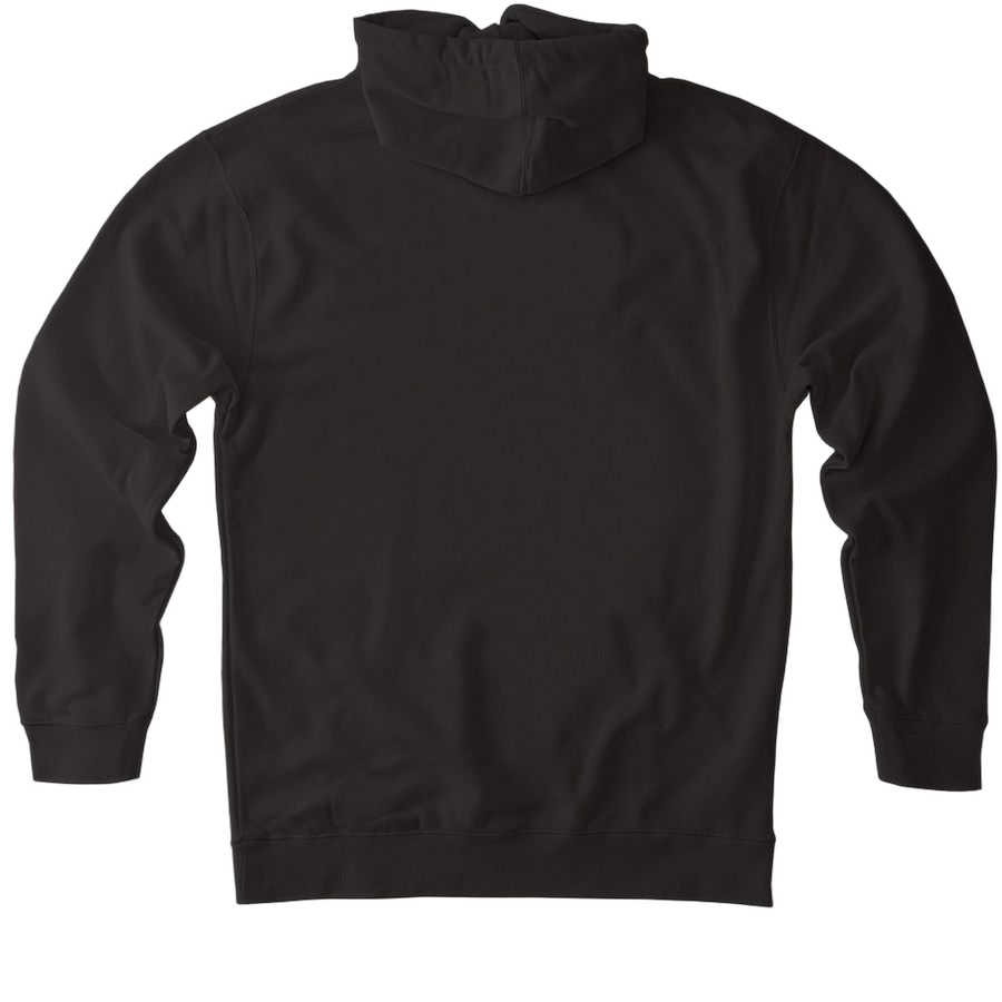 Black Heavyweight Pullover Hoodie - Back